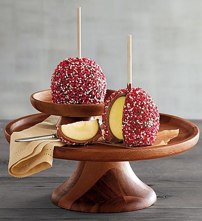 Belgian Chocolate-Dipped Caramel Apples - Pink Decorations